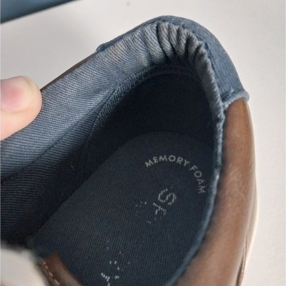 Sperry Boys Memory Foam Lace Up Brown Tuck ltt Leather Casual Sneaker Sz 5M - Picture 10 of 14